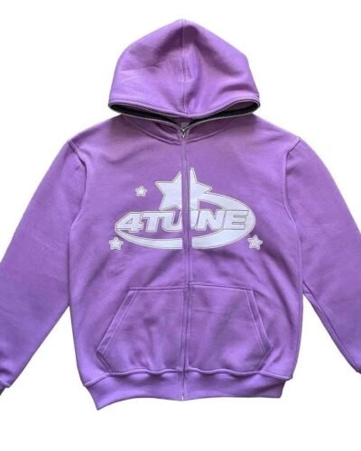 Y2K Purple Full Zip Hoodie