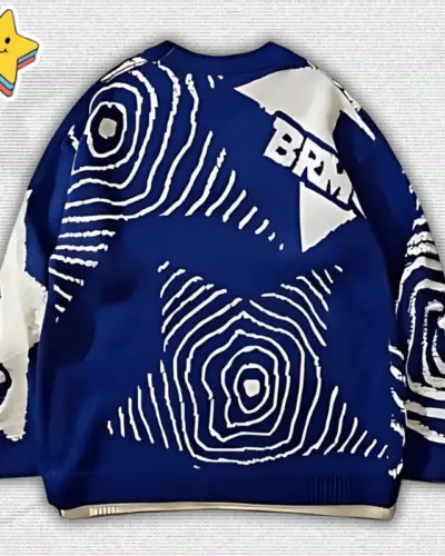 Y2K Retro Graffiti Sweater