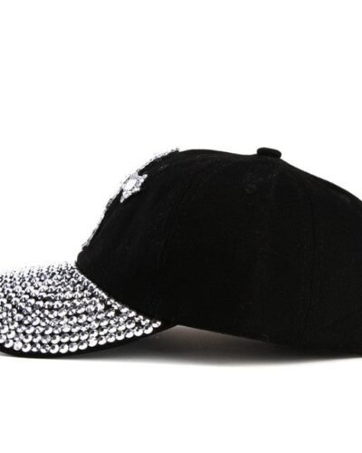 Y2K Rhinestone Cross Hat