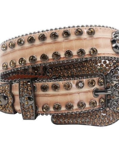 Y2K Round Diamond Studded Belt