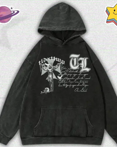 Y2K Saint Cross Hoodie