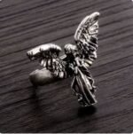 Y2K Silver Angel Ring