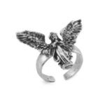 Y2K Silver Angel Ring