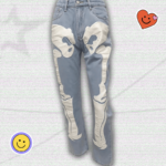 Y2K Skeleton Jeans