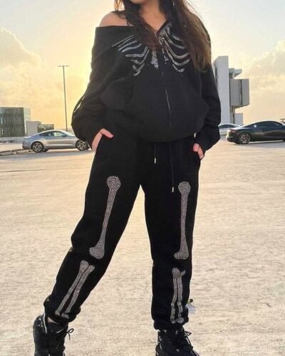 Y2K Skeleton Joggers