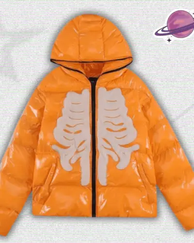 Y2K Skeleton Puffer Jacket