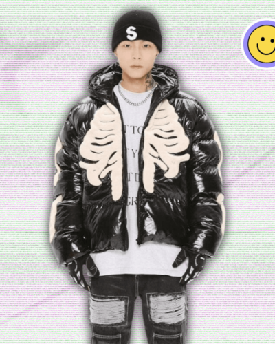 Y2K Skeleton Puffer Jacket