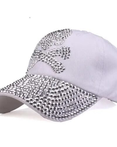 Y2K Skull Rhinestone Hat