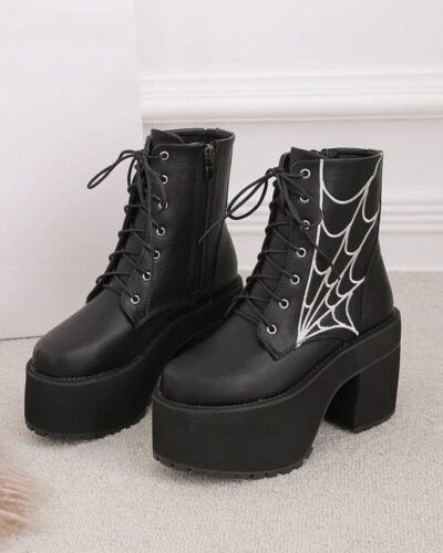 Y2K Spider Platform Boots