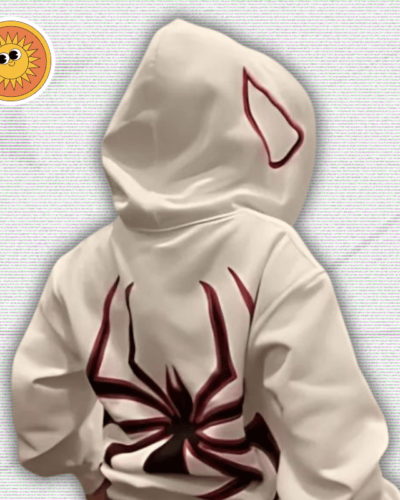 Y2K Spider Print Hoodies