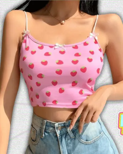 Y2K Strawberry Tank Top