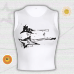 Y2K The Guitar Print Crop Top