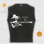 Y2K The Guitar Print Crop Top