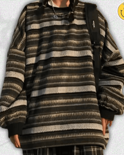 Y2K Vintage Striped Sweater