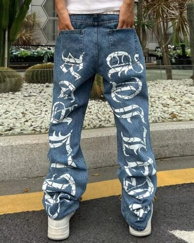 Y2K Washed Denim Pants