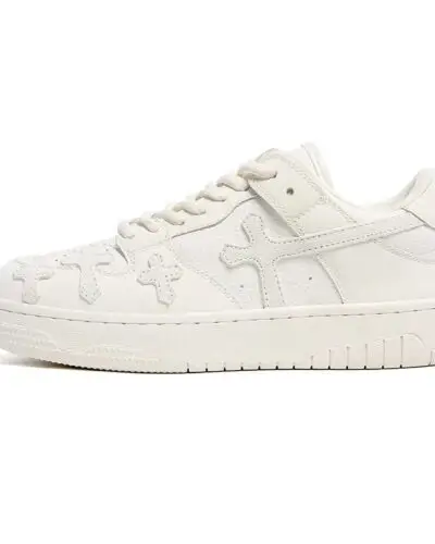 Y2K White Cross Sneakers