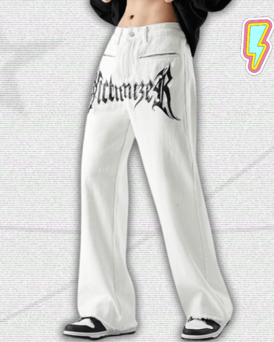 Y2K White Jeans