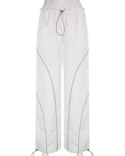 Y2K White Track Pants