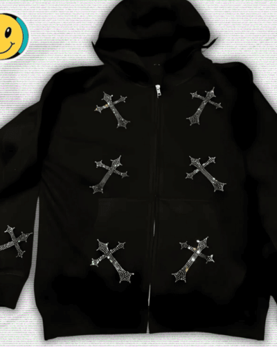 Y2K Zip Cross Jacket